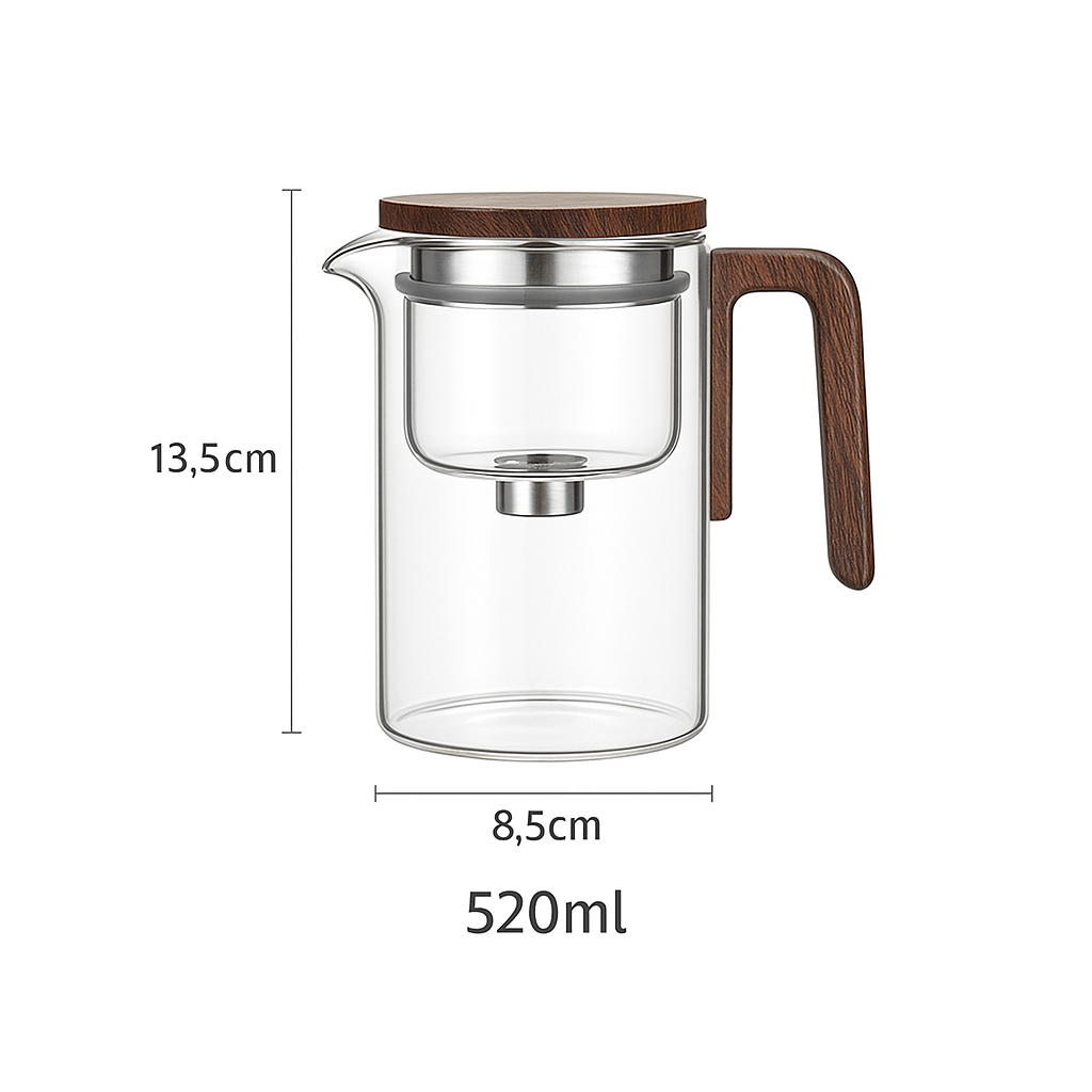 Rebolet | Clarity Pot - Teekanne aus Glas mit integriertem Infusor