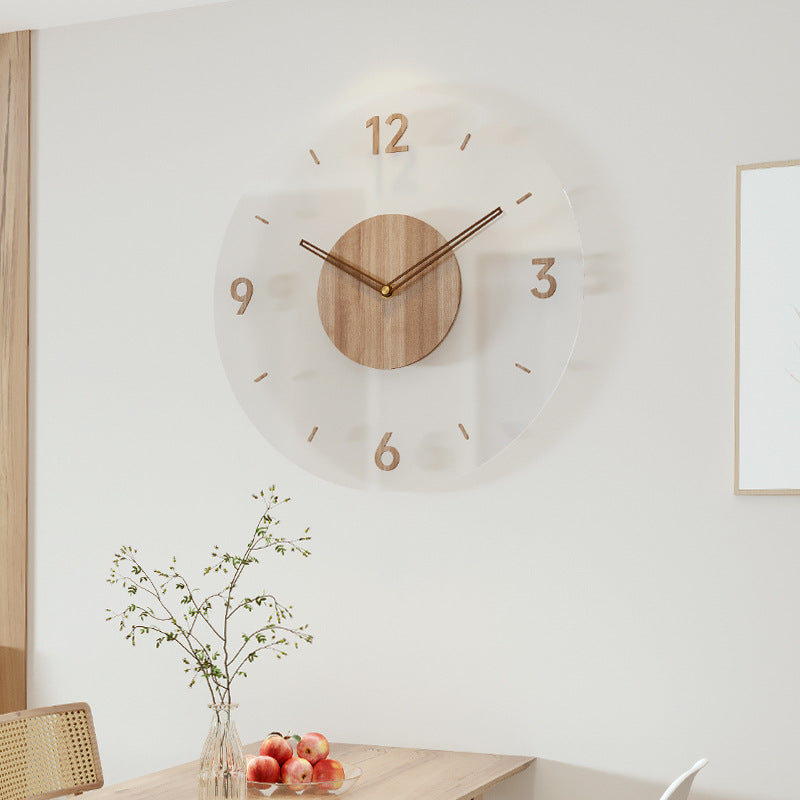 Rebolet | Nordora – Nordische Wanduhr aus Holz, lautloses Design