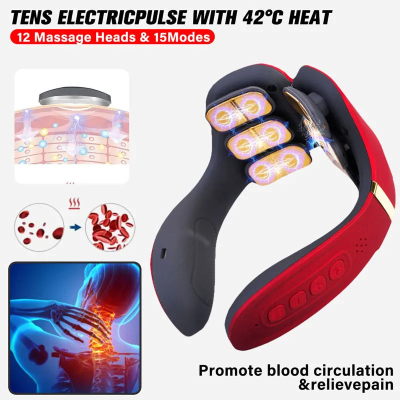 Rebolet | NeuroRelief – Elektrische Halsmassage mit Impuls- & Magnettherapie – Tragbar