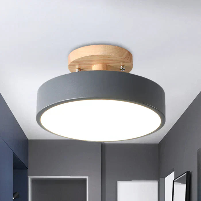 Rebolet | LumoNord – Skandinavische LED-Deckenleuchte Holz & Metall 39W