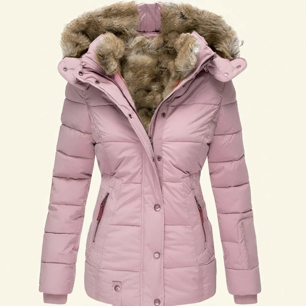 Winter-Steppjacke mit Kapuze für Damen