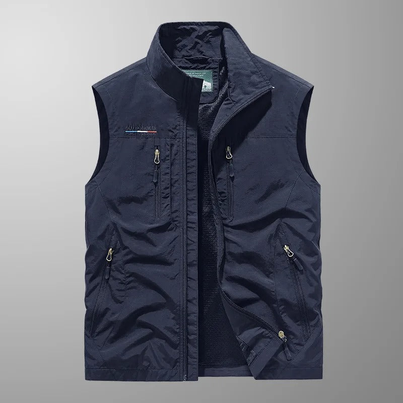 Herren Outdoor-Weste mit durchgehendem Reißverschluss