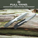 Wolfgangs W1 Outdoor Messer feststehende Klinge - Inkl. Scheide - Ideales Jagdmesser aus einem Stück 440C Stahl gefertigt - Premium Survival Messer - Perfektes Bushcraft Messer Outdoor (Silber)