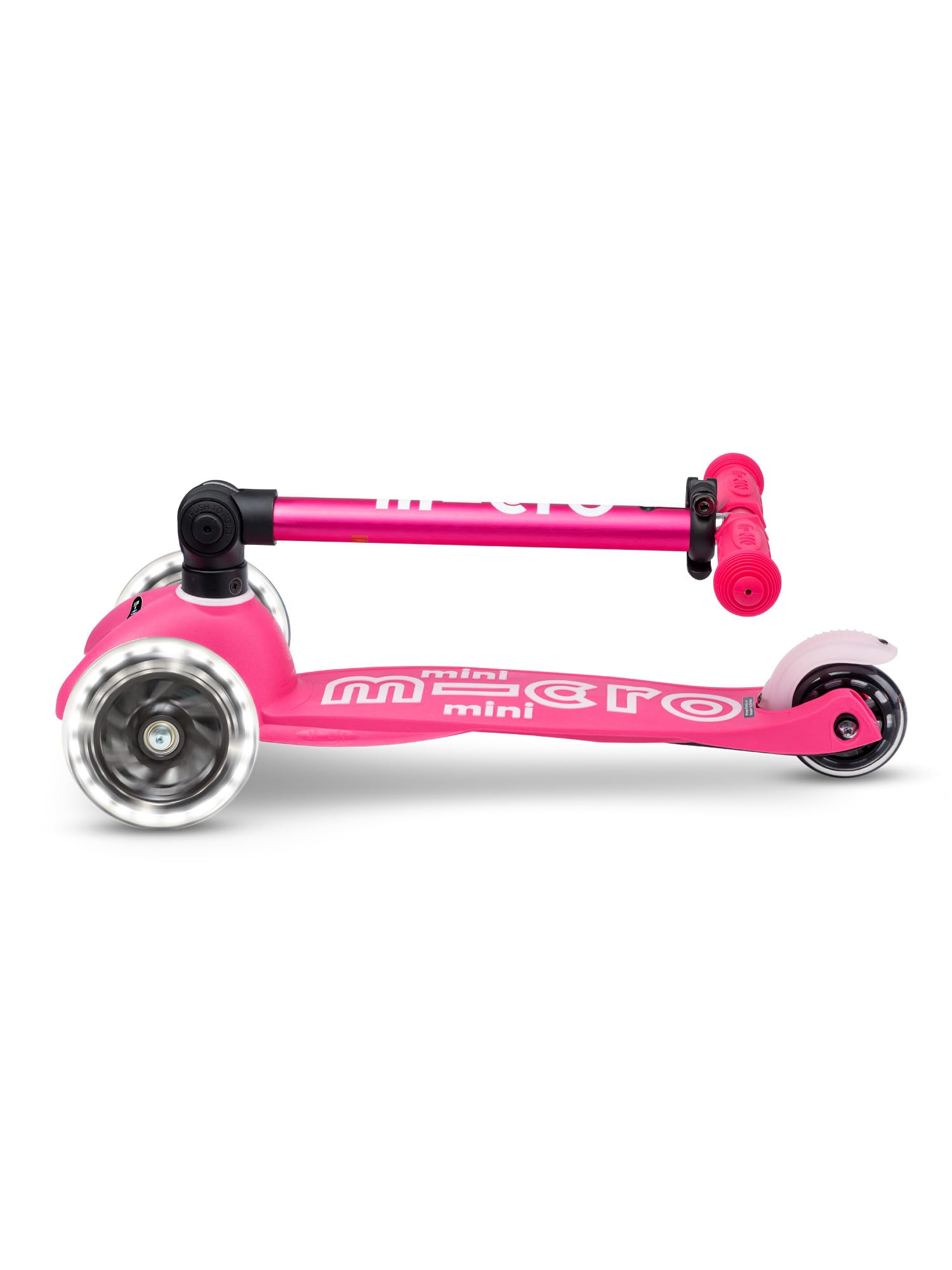 Micro Scooter mini micro deluxe foldable LED pink