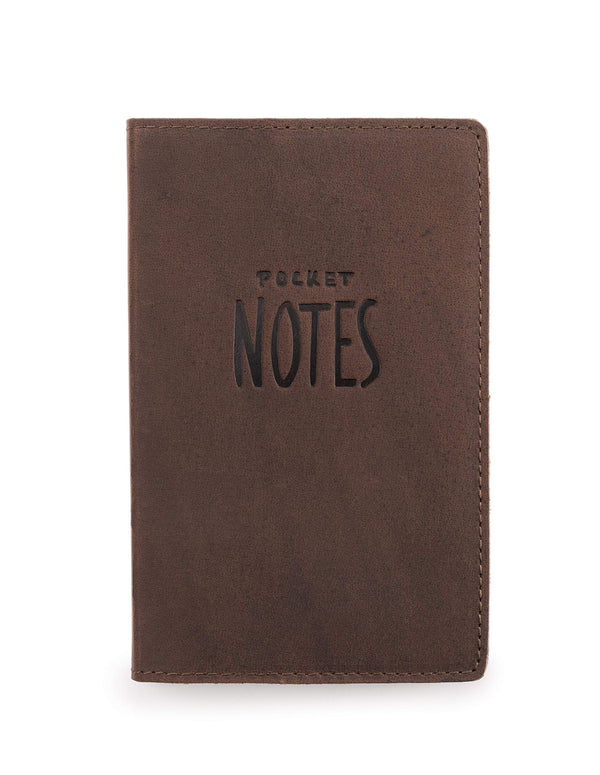 LEABAGS Pocket Notes Leder Sleeve Lederhülle für Notizbücher 9x14 cm (Muskat)