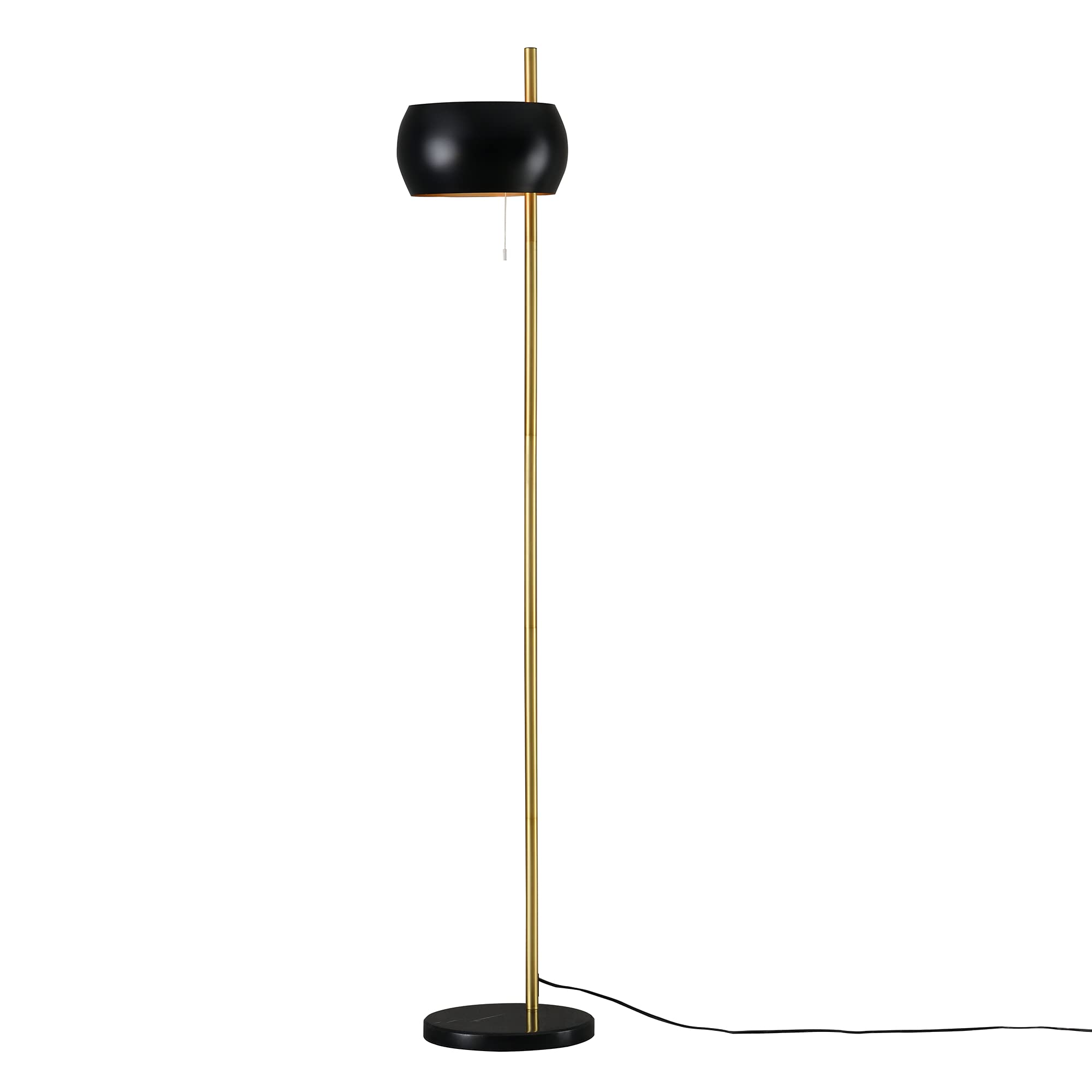 Stehlampe Luton Stehleuchte für Wohnzimmer Schlafzimmer Hausleuchte Metall Marmor Schwarz/Gold