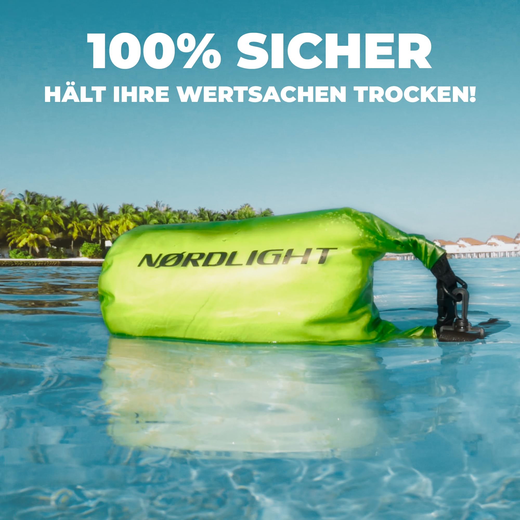 Nordlight Dry Bag 30L Wasserdichter Beutel - (Grau) Wasserdichter Packsack Mit Roll Top Verschluss Und Schultergurt | Schwimmen, Baden, Strand, Kanu, Stand Up Paddling, Tauchen