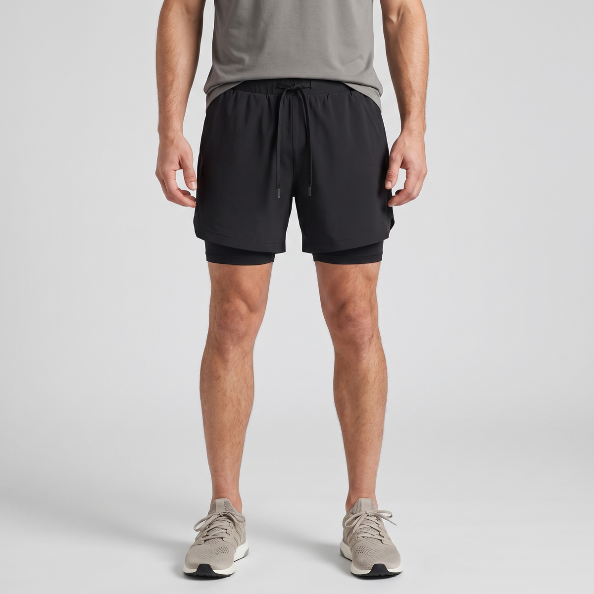 Herren Laufshorts 2-in-1 – mit Innenslip, Handytasche und Reißverschluss