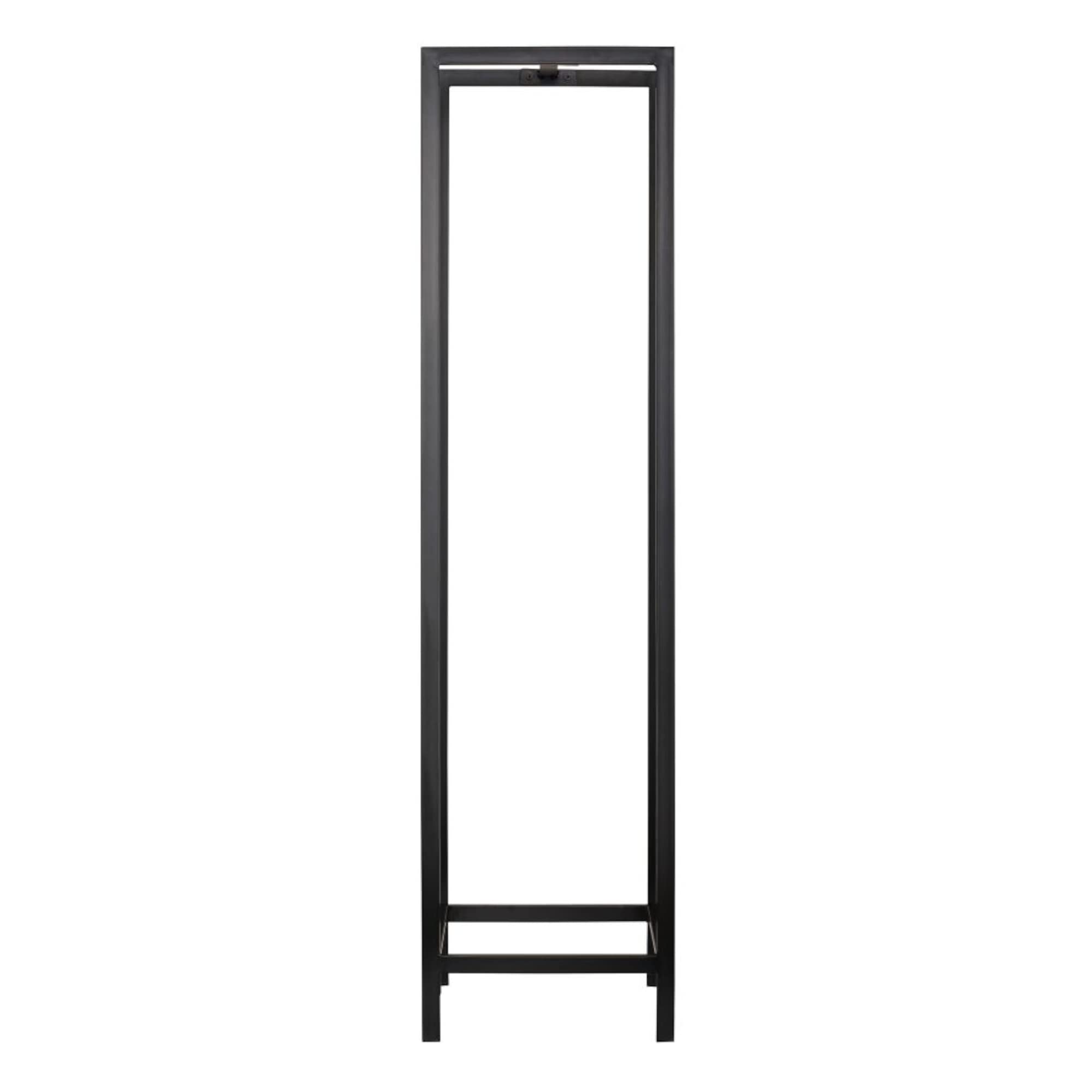 [en.casa] Kaminholzregal Taarbæk Brennholzregal 140 x 35 x 35 cm Kaminholzunterstand Kaminholzständer Feuerholzregal Schwarz