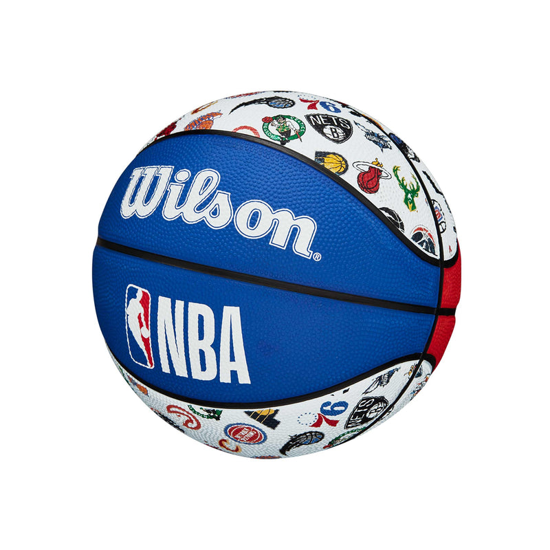 Wilson Basketball NBA ALL TEAM, Outdoor, Gummi, Größe: 7, Rot/Weiß/Blau