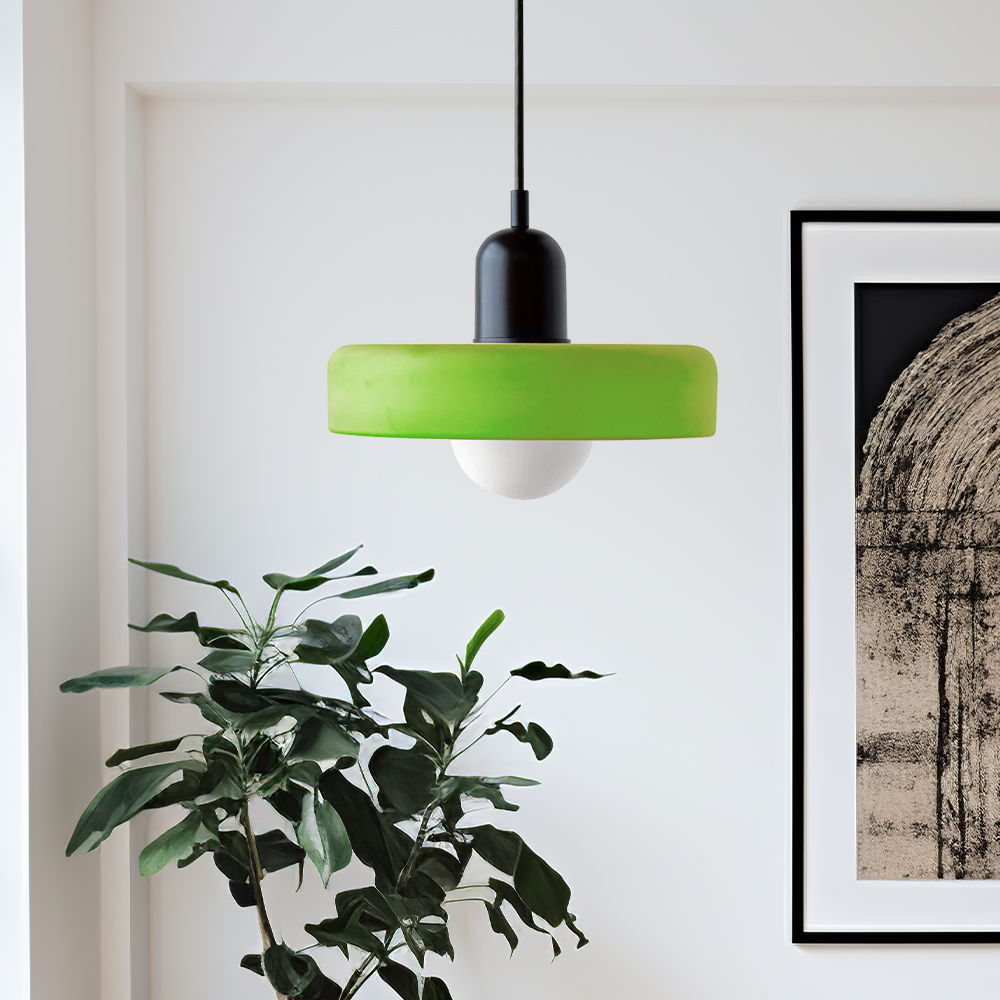 Rebolet | Bauhaus-Pendelleuchte aus farbigem Glas