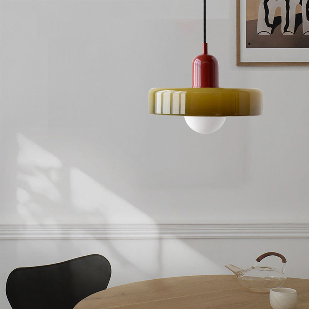 Rebolet | Bauhaus-Pendelleuchte aus farbigem Glas