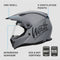 Westt Motocross Helm Fullface MTB Motorradhelm Integralhelm Crosshelm Helm Motorrad MTB Enduro Quad Helm Motorrad mit Doppelvisier Sonnenblende Herren Damen ECE DOT Zertifiziert, grau, S (55-56 cm)