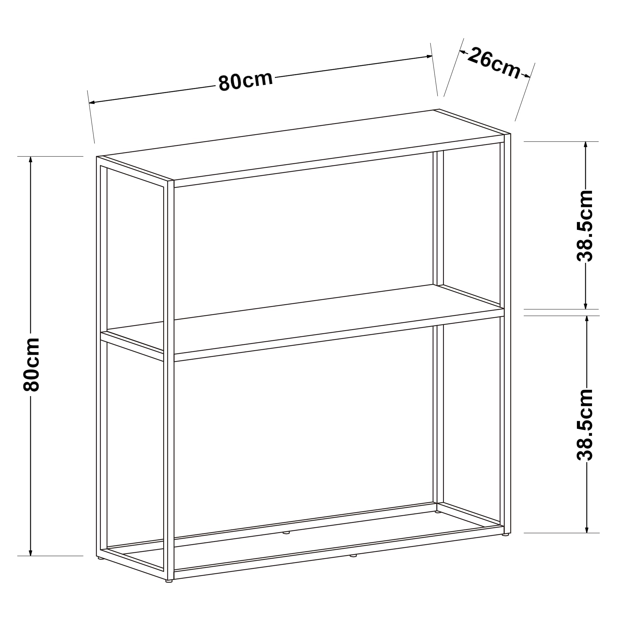 [en.casa] Konsolentisch Strömstad mit Ablage Metallgestell Flurtisch Beistelltisch 80x80x26cm für Wohn- und Schlafzimmer Büro Schwarz, matt