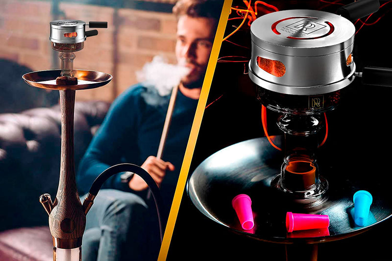 M. ROSENFELD Smokebox Shisha – HOOKARTIS – Heat Management Shisha Kopf Aufsatz mit Doppelring-Boden. passt für alle gängigen Köpfe, Shisha HMD Designed in Germany. New Version Kohlekorb Shisha