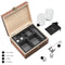 Whisky Steine Set - 6 Wiederverwendbare Edelstahl Eiswürfel + 2 Gläser, Zange | Whiskey Ice Cubes Metall Kühlsteine Bar Zubehör Cocktail Rocks Gin Stones Dekorationszubehör Geschenk Whiskysteine