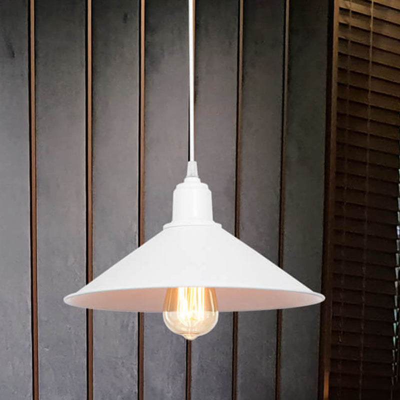 lux.pro Pendelleuchte Hinckley Hängelampe Weiß Wohnzimmerlampe Retro 1 x E27 Küchenlampe hängend Industriedesign