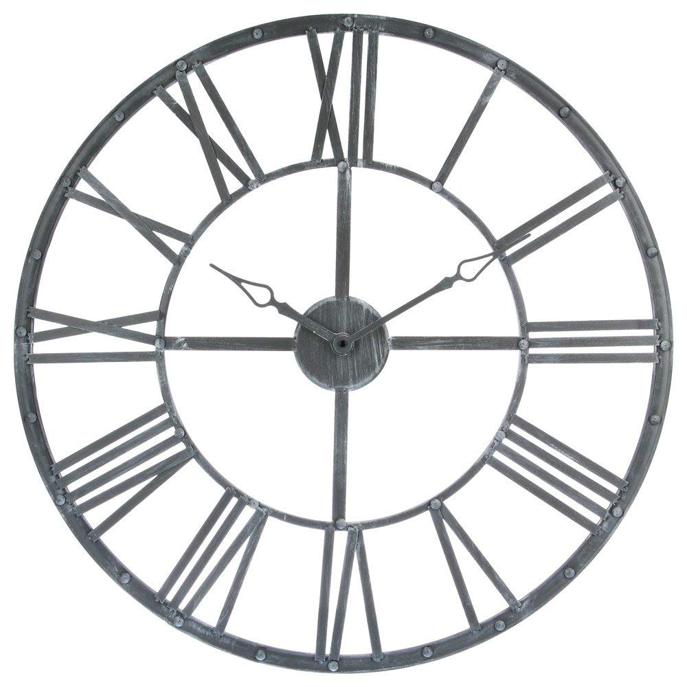 Uhr „Vintage“ grau, Metall D 70 cm - Grau - Atmosphera créateur d'intérieur