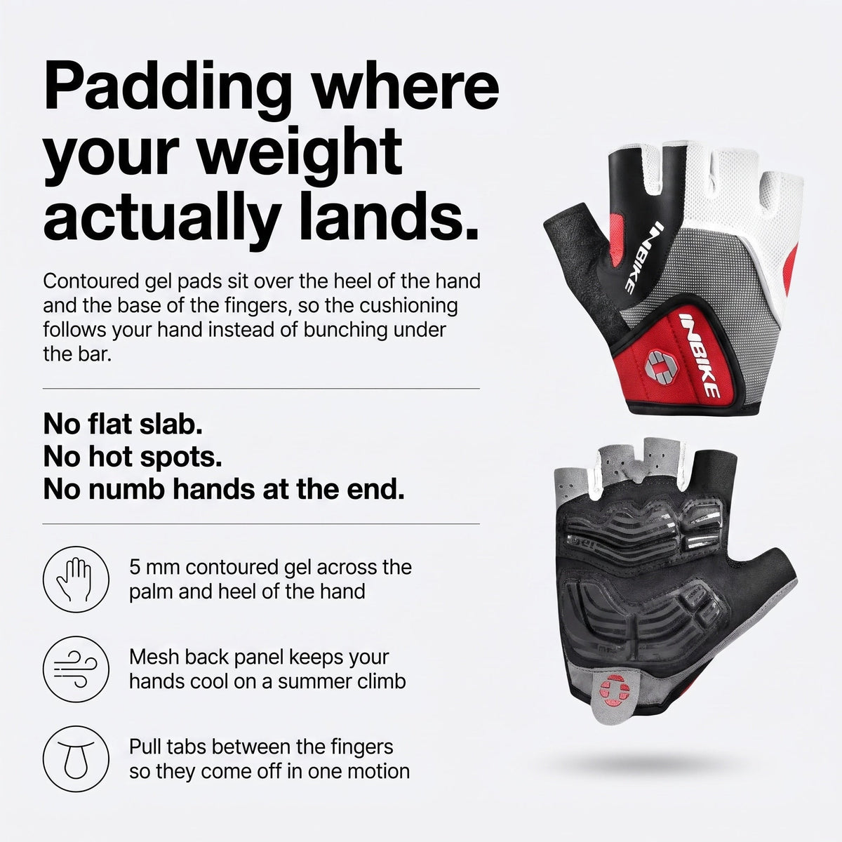 Atmungsaktive Radhandschuhe – Gel-Grip mit Reflexstreifen
