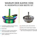 M. ROSENFELD Shisha Kaminaufsatz 8cm Flic-Flac – edler Kamin für Tonkopf, Silikonkopf, Keramikkopf, Steinkopf, Kaminkopf mit Regenbogen Effekt