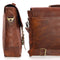 NAMA 'Charlie' Umhängetasche Echtes Leder L 16 Zoll Messenger Bag Schultertasche Vintage Aktentasche Business Tasche Lehrertasche Laptoptasche Naturleder Braun