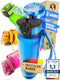 Funkelfuchs® - Trinkflasche für Kinder – 500ml, Blau – Kohlensäure geeignet - 100% auslaufsicher - Wasserflasche spülmaschinenfest - für Kindergarten, Einschulung, Schule, Sport