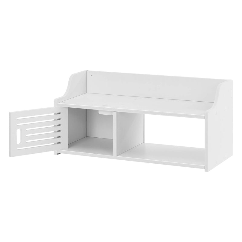 [en.casa] Badezimmer Hängeschrank Norberg Badschrank 28x62x25cm WPC Wandschrank Weiß