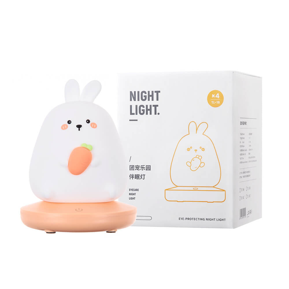 Rebolet| Tier-LED-Nachtlampe | Niedliches Silikondesign | Integrierte LED