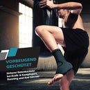 VIGO SPORTS® [2er Set Sprunggelenkbandage I 7 Zonen Kompression unterstützt proaktiv bei Gelenkbeschwerden und Fersensporn I Ergonomisches Design für optimale Entlastung und Steigerung der Stabilität