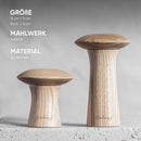 Mühlenbruch Design Salz und Pfeffermühle FSC HOLZ 15cm - 2er Set mit Pfeffer und Salzmühle - Manuelle Gewürzmühle Keramikmahlwerk - Küchenhelfer Geschenkidee Weihnachten - Esche - Pilzform Deko