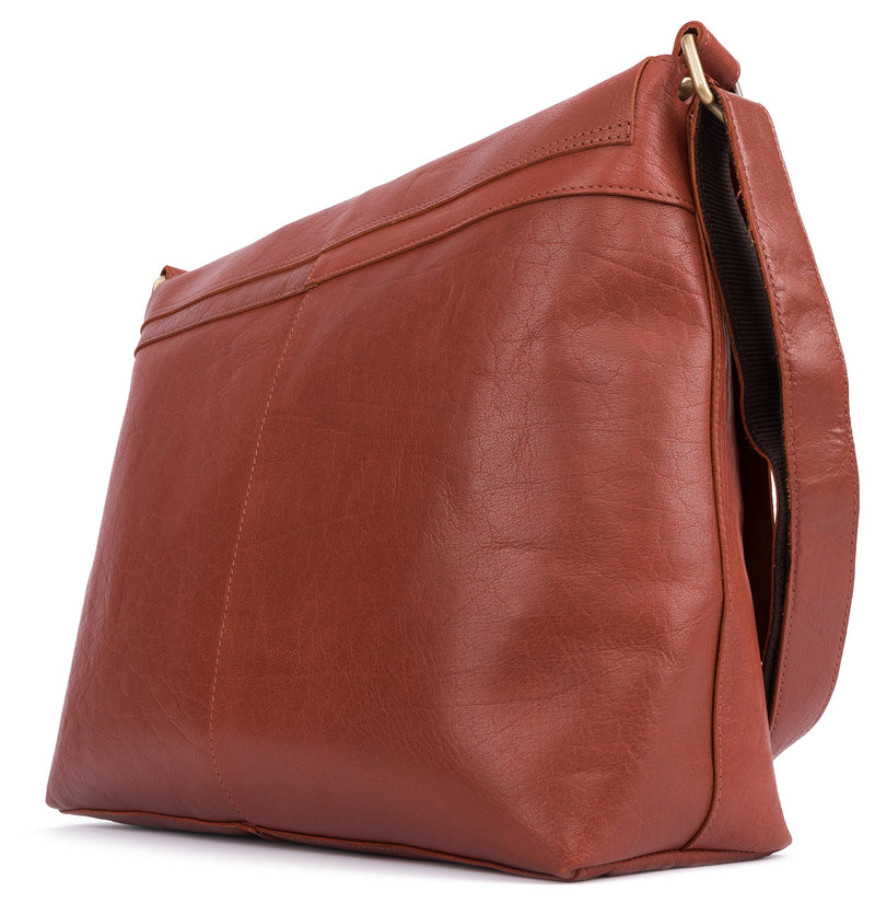 LEABAGS Geneva Umhängetasche l Umhängetasche aus echtem Büffelleder mit Vintage-Look l Umhängetasche l 27x9x29 cm