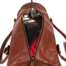 Leabags Leder Weekender Damen & Herren I Echtleder Premium Reisetasche I 35 l Sporttasche I Duffle Travel Gym Bag I Sporttasche I Trainingstasche I Tasche Flugzeug I Größe L I Vintage Cognac