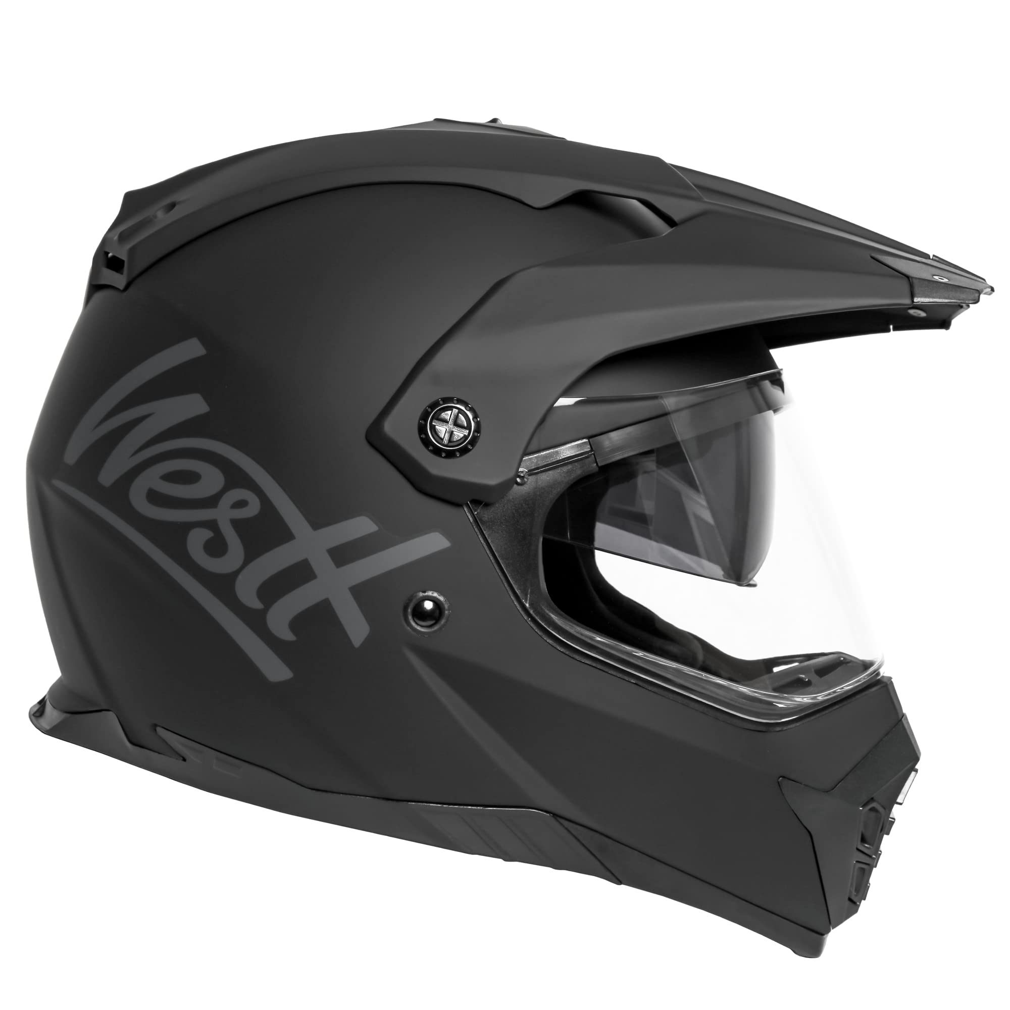 Westt Motocross Helm Fullface MTB Motorradhelm Integralhelm Crosshelm Helm Motorrad MTB Enduro Quad Helm Motorrad Doppelvisier Sonnenblende Herren Damen ECE DOT Zertifiziert, schwarz, XL (61-62 cm)