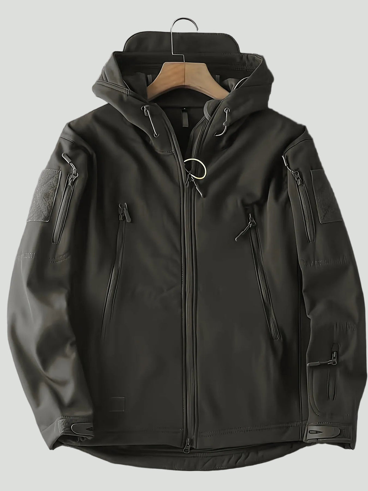 Herren Outdoor-Jacke mit Kapuze – leichte Zip-Schicht für aktiven Einsatz