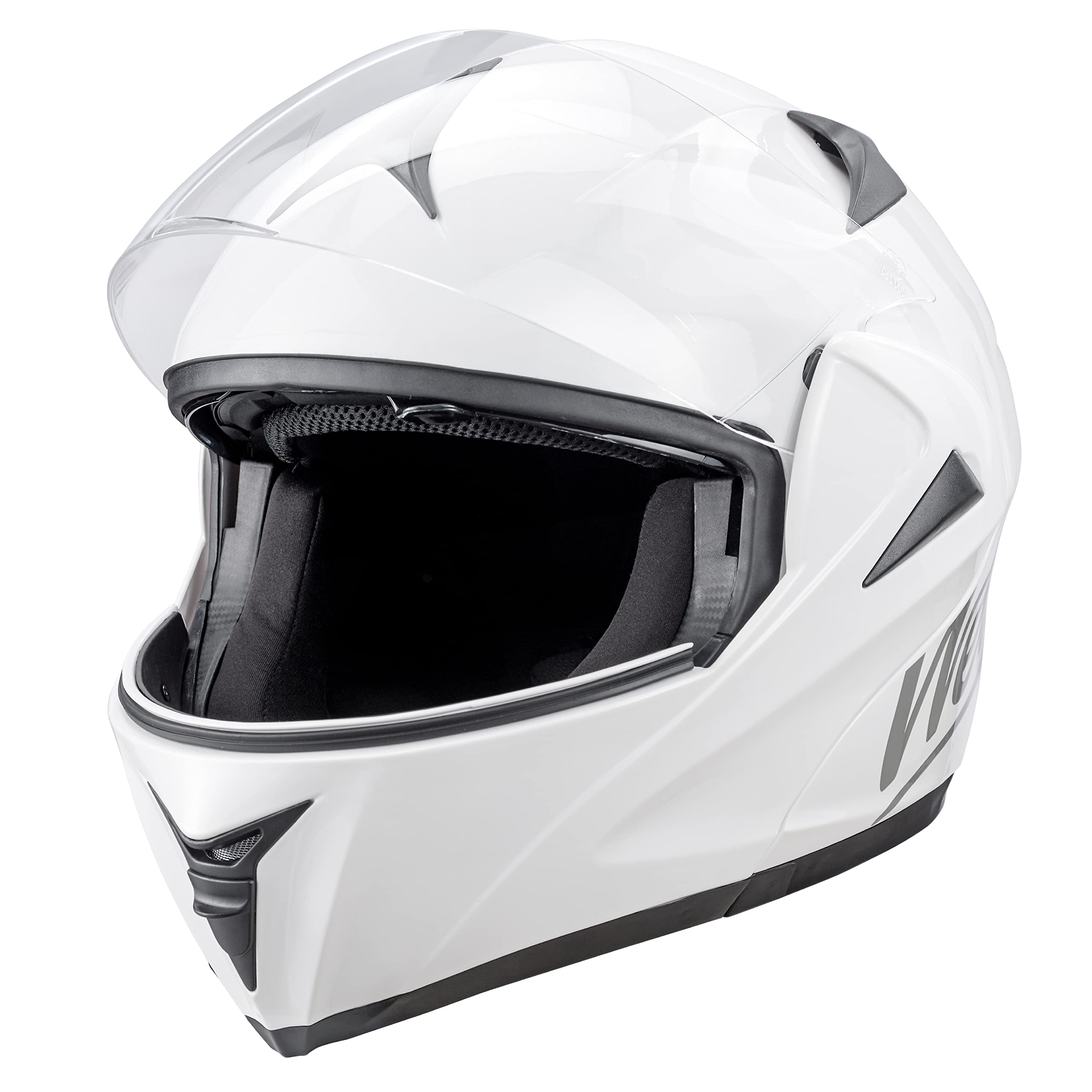 Westt Motorradhelm Herren Damen Integralhelm Klapphelm Flip-up Motorrad Jethelm Chopper Mofa Moped Roller Modular Helm Motorrad ECE DOT Zertifiziert, weiß, XL (61-62 cm)