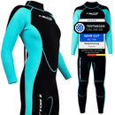 T´SUITS Neoprenanzug Damen [3mm, Lang, 4-Elements] | Tauchen, Schwimmen, Surfen, Kiten, Wasserski, Rafting - Jetzt Größe Wählen (XXXL, Damen Schwarz/Aquamarine)