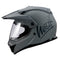 Westt Motocross Helm Fullface MTB Motorradhelm Integralhelm Crosshelm Helm Motorrad MTB Enduro Quad Helm Motorrad mit Doppelvisier Sonnenblende Herren Damen ECE DOT Zertifiziert, grau, S (55-56 cm)