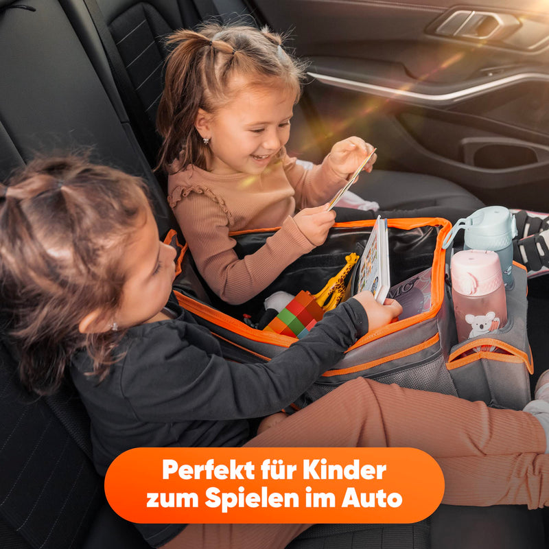 donewell Auto Organizer- Autositz [Beifahrersitz] Innenraum Zubehör-car Accessoires- Reisen mit Kinder/Baby [Rücksitz Organizer]- Wasserdicht [Kühlfunktion] Getränkehalter-Bilder anschauen