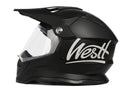 WESTT Cross Motorrad-Helm I Motocross-Helm I Motorradhelm schwarz-matt I Motocross-Helm mit Visier I Cross-Helm-Herren I Fullface-Helm I MTB-Helm I Quad-Helm I ECE Zertifiziert I Größe M