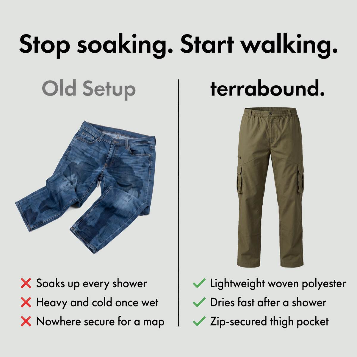 Herren Wanderhose leicht – Cargo, schnelltrocknend