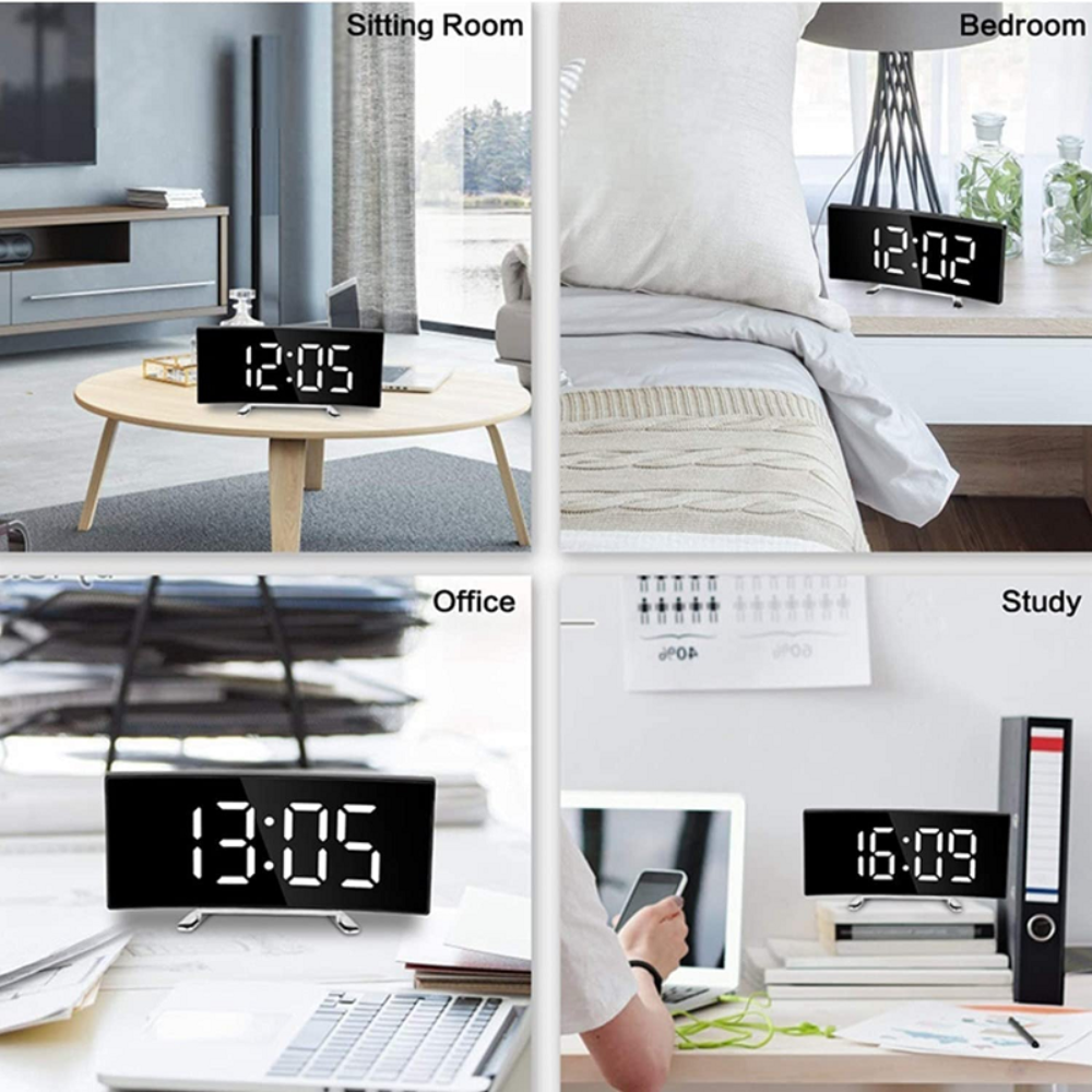Rebolet | Curveon - LED-Digitalwecker mit gebogenem Display