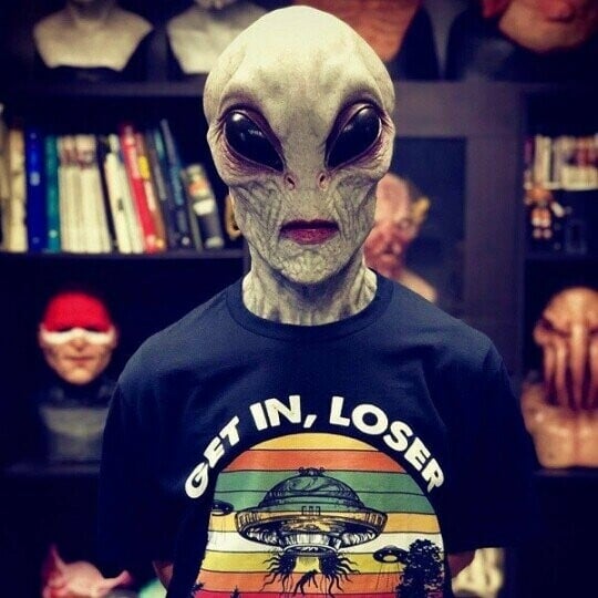 Realistische Alien-Latexmaske