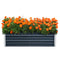 [en.casa] Pflanzbeet Nijmegen 125 x 47 x 40 cm Blumenbeet mit 1 Mittelstrebe Hochbeet wetterfest Pflanzkasten verzinkter Stahl Anthrazitgrau