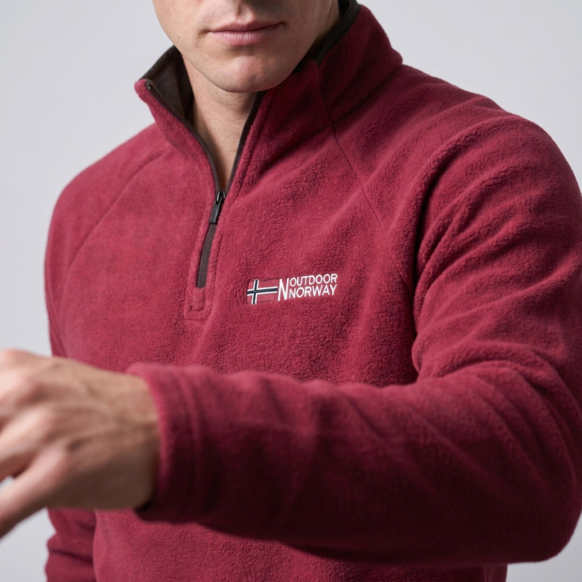 Herren Quarter-Zip Thermo-Fleece – atmungsaktiver Midlayer
