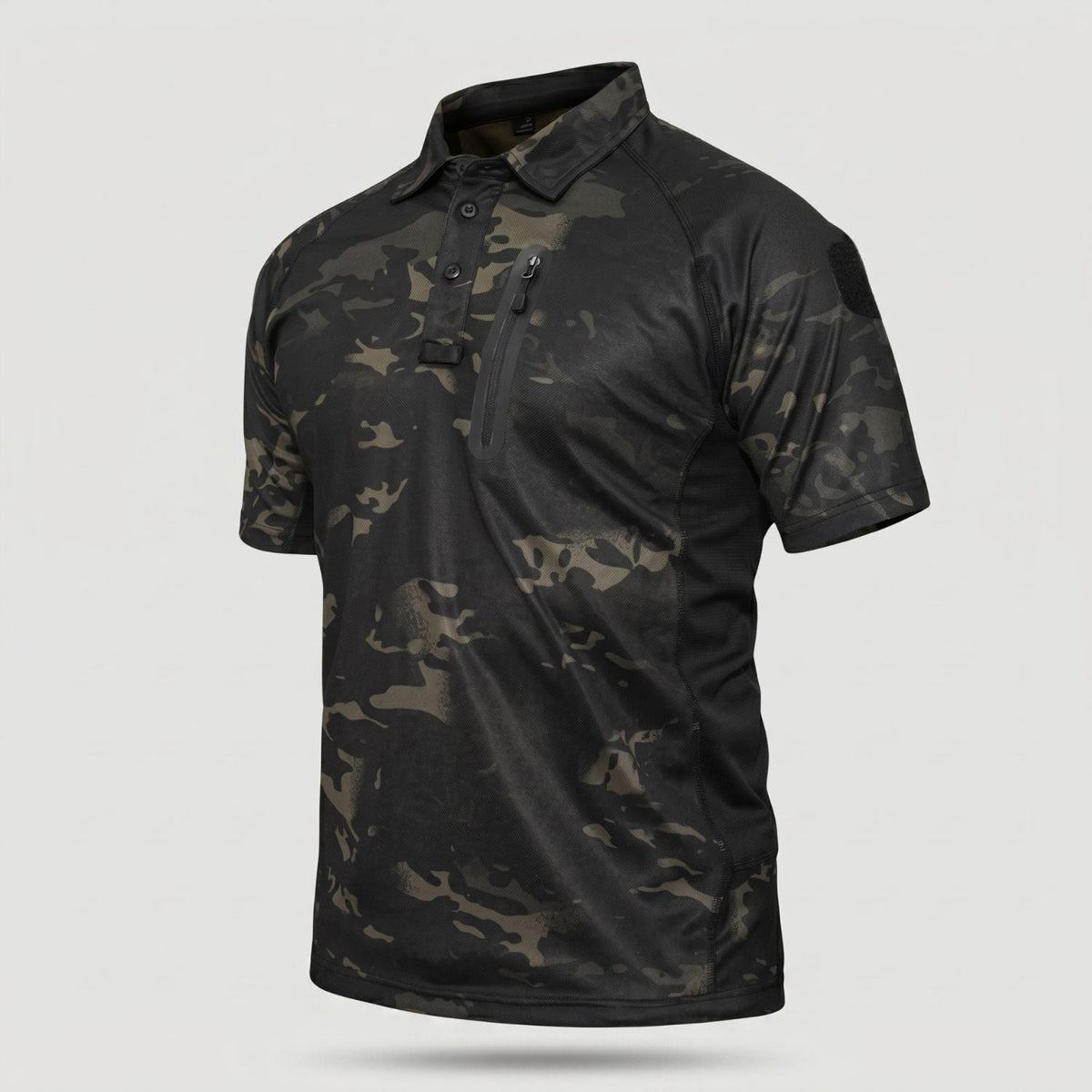 Herren Schnelltrocken-Poloshirt – Reißverschlusstasche, Outdoor
