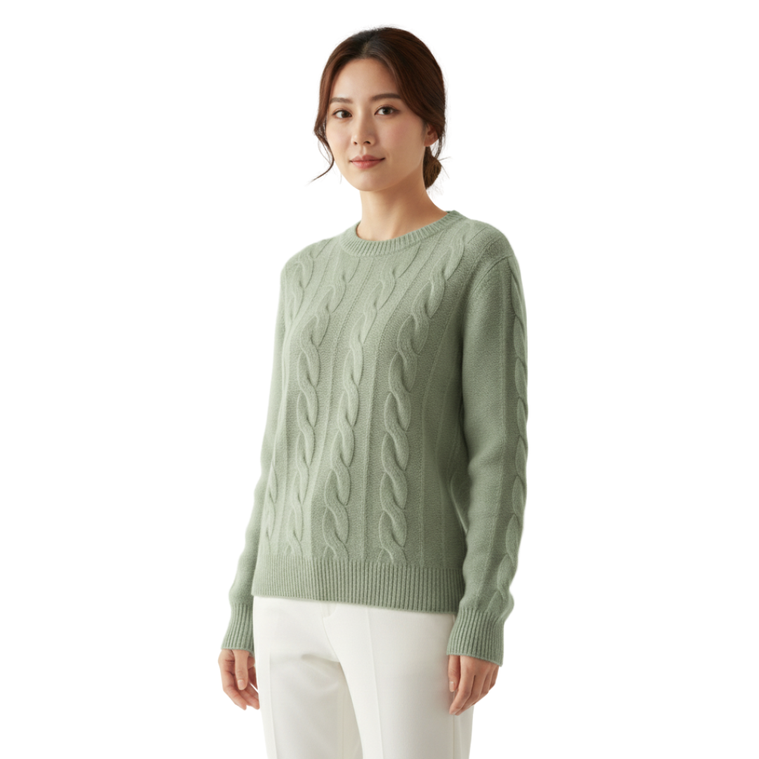 SoftKnit Zopfpullover