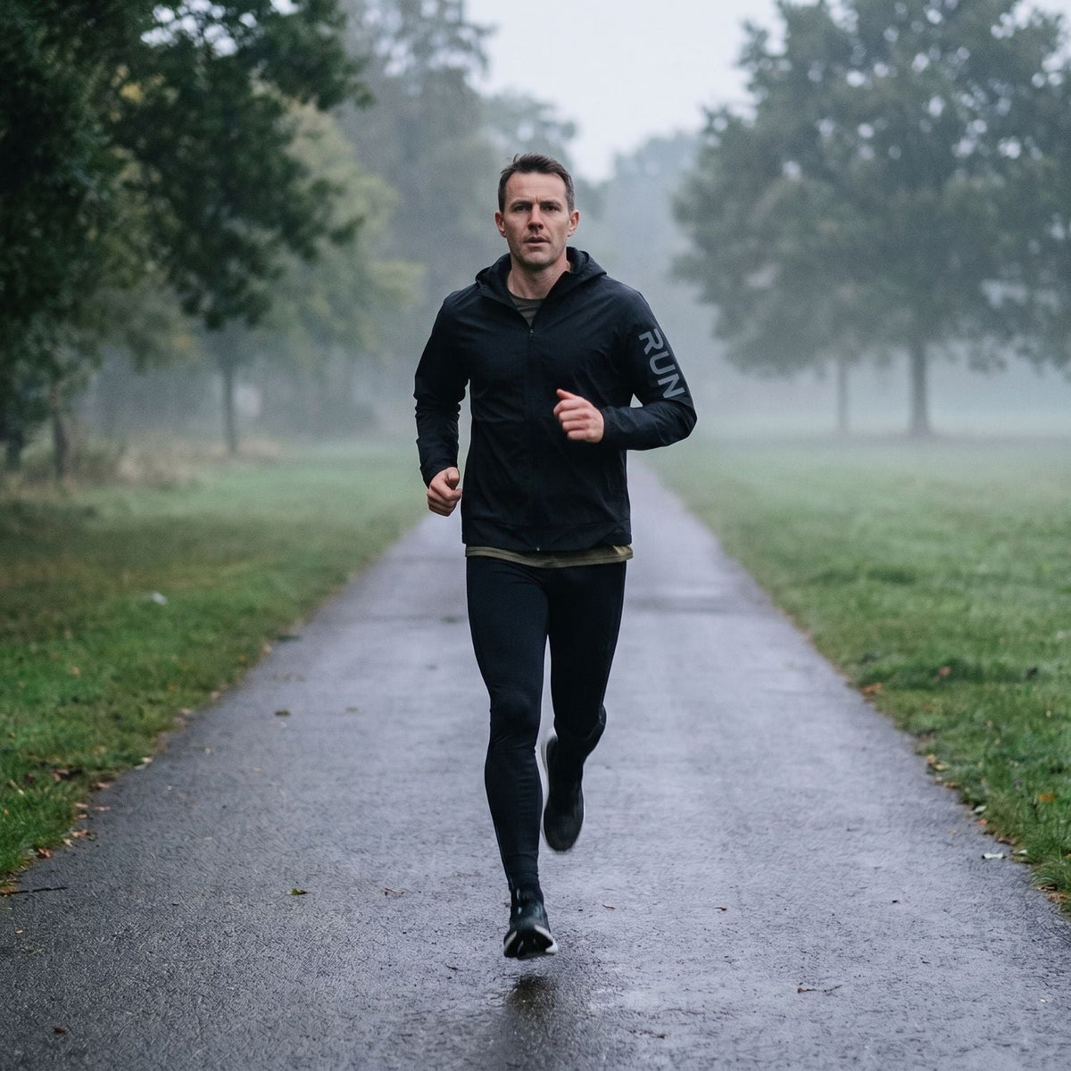 Herren Laufjacke leicht – packbar, winddicht, wasserabweisend