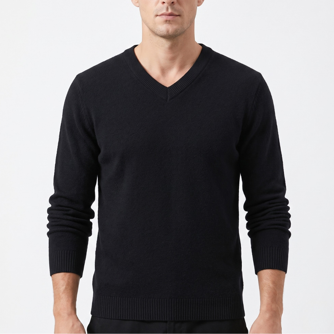 V-Ausschnitt-Pullover