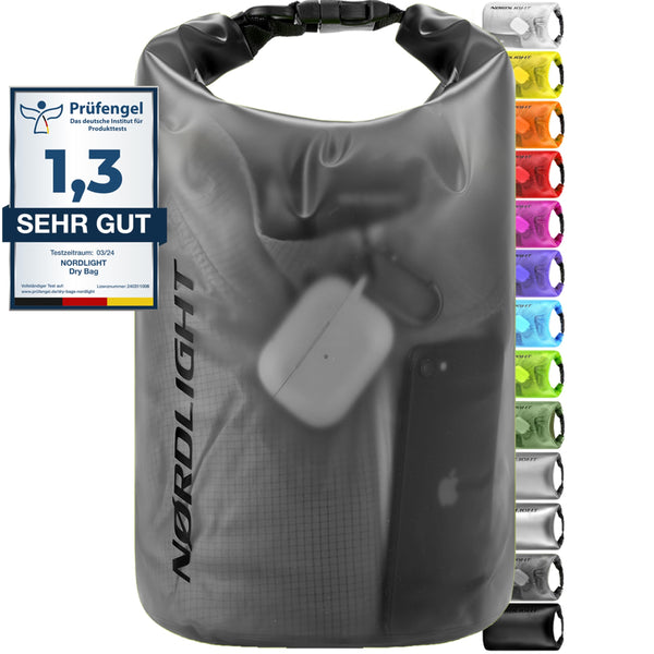 Nordlight Dry Bag 20L Wasserdichter Beutel - (Olivgrün) Wasserdichter Packsack Mit Roll Top Verschluss Und Schultergurt | Schwimmen, Baden, Strand, Kanu, Stand Up Paddling, Tauchen