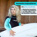 T´SUITS Neoprenanzug Damen [3mm, Lang, 4-Elements] | Tauchen, Schwimmen, Surfen, Kiten, Wasserski, Rafting - Jetzt Größe Wählen (XXXL, Damen Schwarz/Aquamarine)